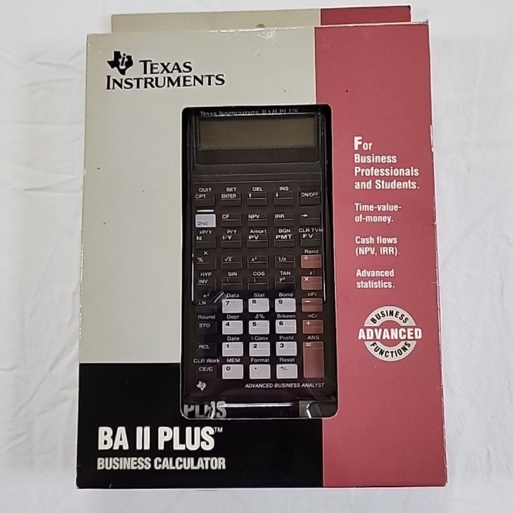 Texas Instruments BA II Plus in Red and White